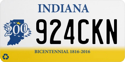 IN license plate 924CKN