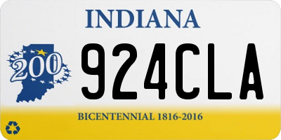 IN license plate 924CLA