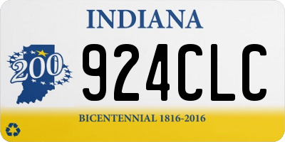 IN license plate 924CLC