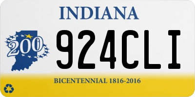 IN license plate 924CLI