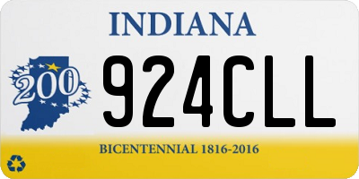 IN license plate 924CLL