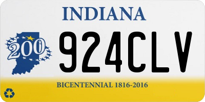 IN license plate 924CLV