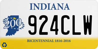 IN license plate 924CLW