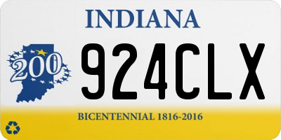 IN license plate 924CLX