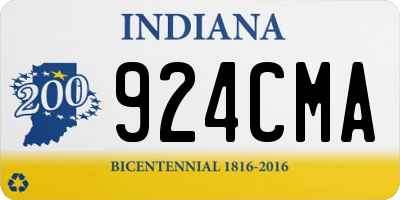 IN license plate 924CMA