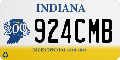 IN license plate 924CMB