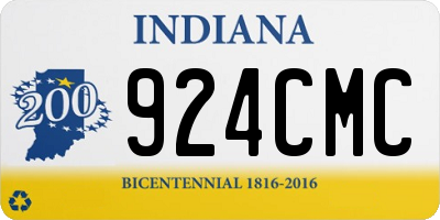 IN license plate 924CMC