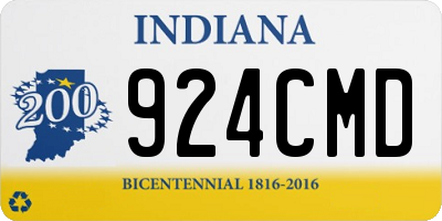 IN license plate 924CMD