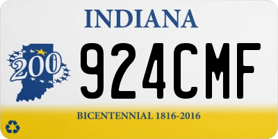 IN license plate 924CMF