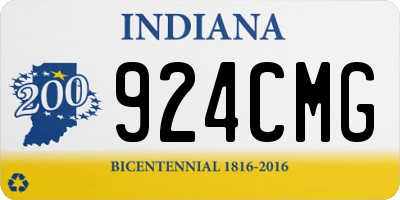 IN license plate 924CMG