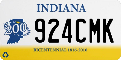 IN license plate 924CMK