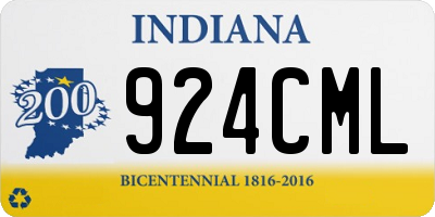 IN license plate 924CML