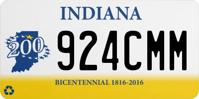 IN license plate 924CMM