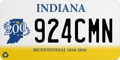 IN license plate 924CMN
