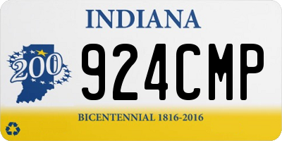IN license plate 924CMP