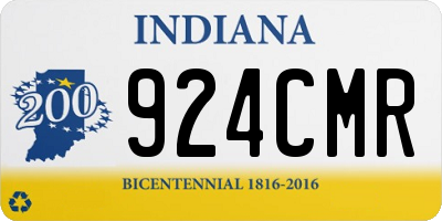 IN license plate 924CMR