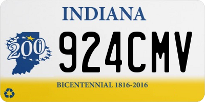 IN license plate 924CMV
