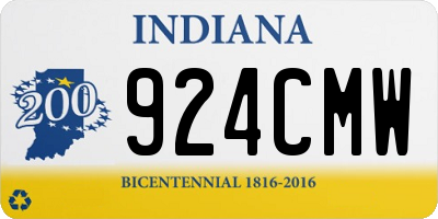 IN license plate 924CMW