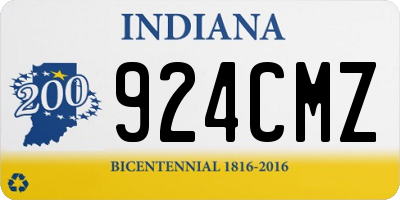 IN license plate 924CMZ