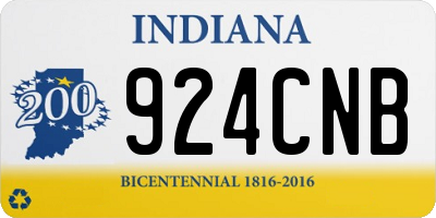 IN license plate 924CNB