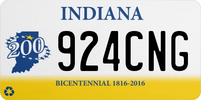 IN license plate 924CNG
