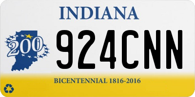 IN license plate 924CNN