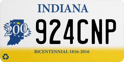 IN license plate 924CNP