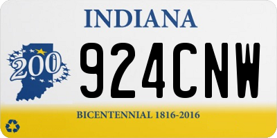 IN license plate 924CNW