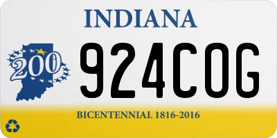 IN license plate 924COG