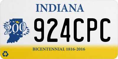 IN license plate 924CPC