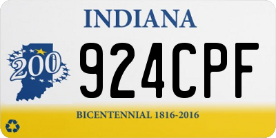 IN license plate 924CPF