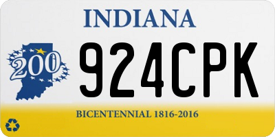 IN license plate 924CPK
