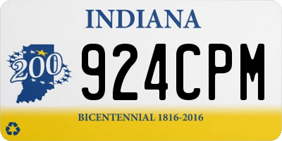 IN license plate 924CPM