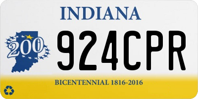 IN license plate 924CPR