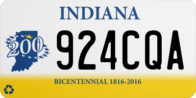 IN license plate 924CQA