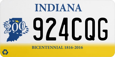 IN license plate 924CQG