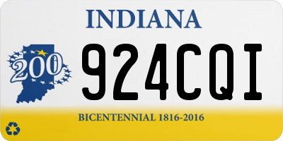 IN license plate 924CQI