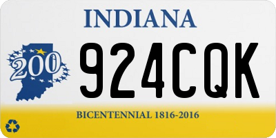 IN license plate 924CQK