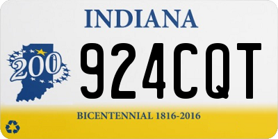 IN license plate 924CQT