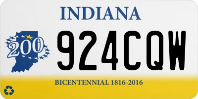 IN license plate 924CQW