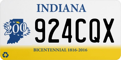 IN license plate 924CQX
