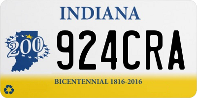 IN license plate 924CRA