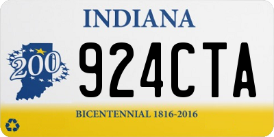 IN license plate 924CTA