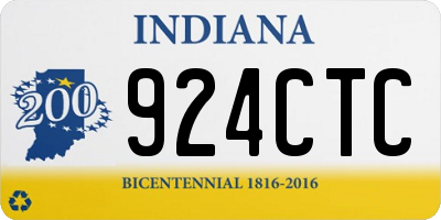 IN license plate 924CTC