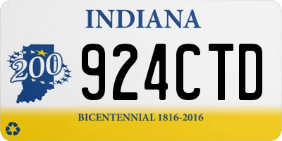 IN license plate 924CTD