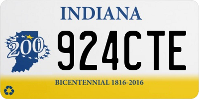 IN license plate 924CTE