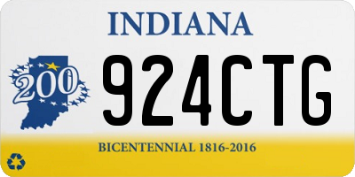 IN license plate 924CTG