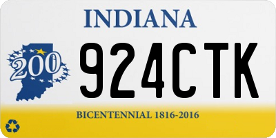 IN license plate 924CTK