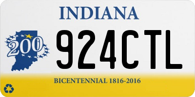 IN license plate 924CTL