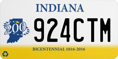 IN license plate 924CTM